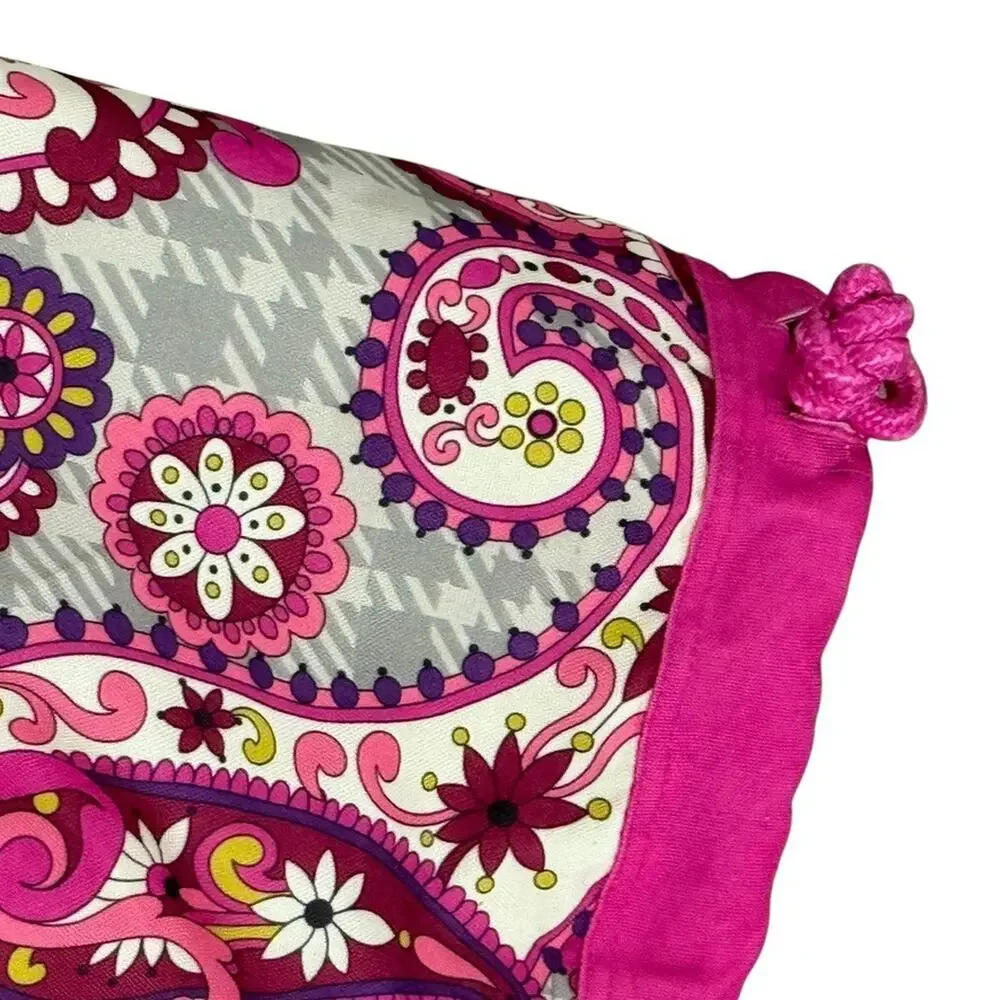 Vera Bradley Pink Paisley Laundry Bag Large Shoulder Bag Duffle Drawstring
